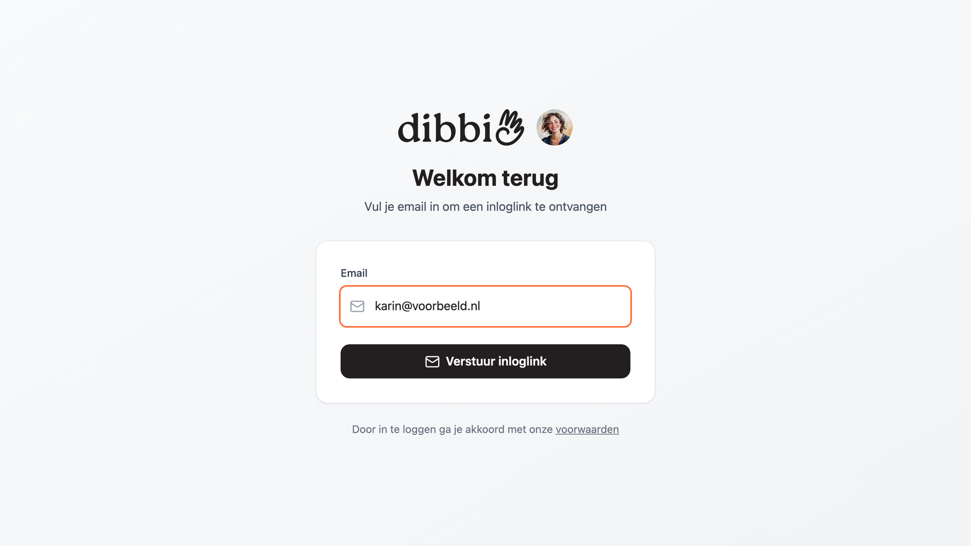 Schermafbeelding van dibbi: Eenvoudig en veilig inloggen